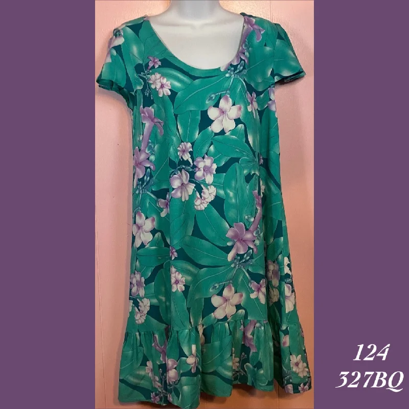 124 - 327BQ , Ruffle cap sleeved dress