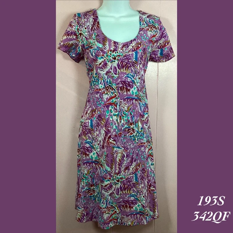193S - 342QF , Cap sleeved bias cut dress