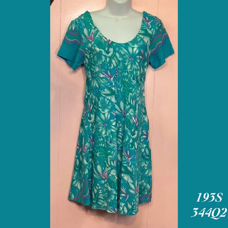 193S - 344Q2 , Cap sleeved bias cut dress