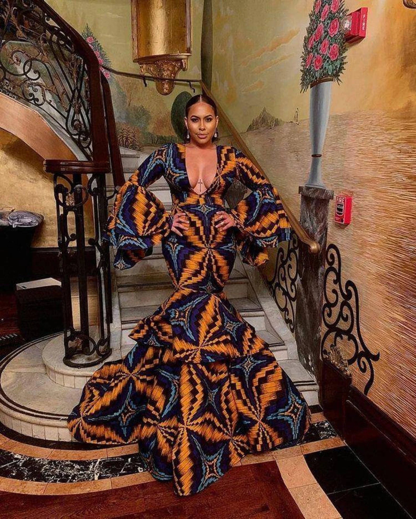 African prom dress African print dress Ankara gown, African floor length dress