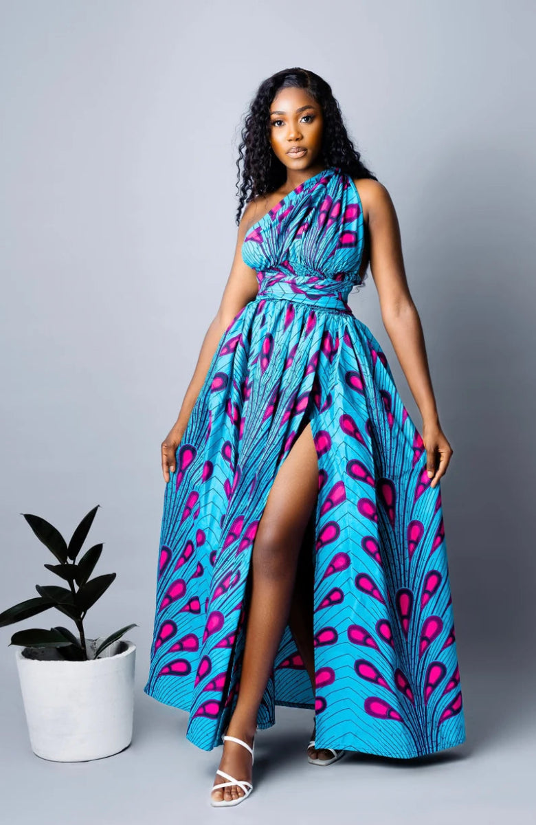 African Print Dhali Infinity Dress | Versatile Kente & Ankara Fashion
