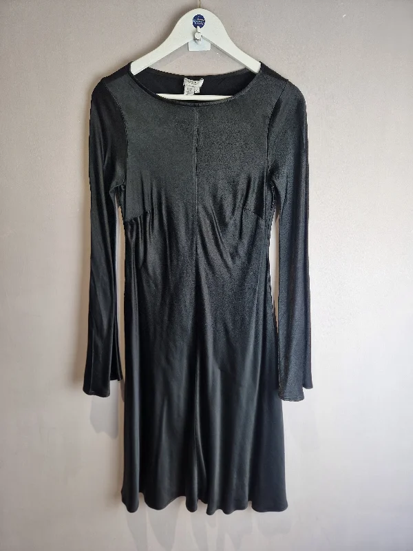 Ghost black satin dress - XS ( 8)