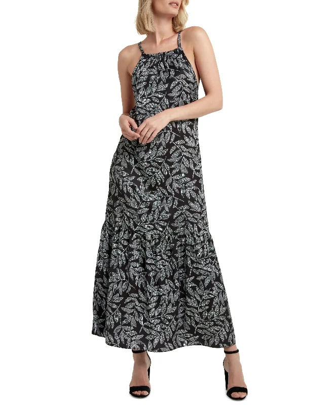 H Halston Womens Spaghetti Strap Dress