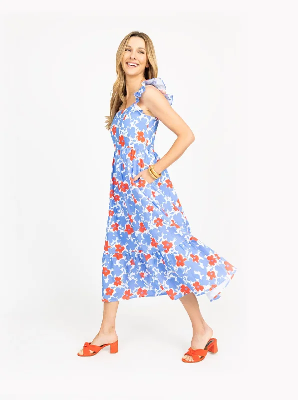 Highland Dress in Wildflower in Poppy