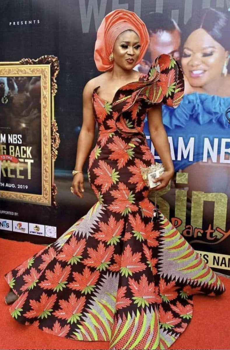 Kente mermaid gown, African prom dress, African print dress