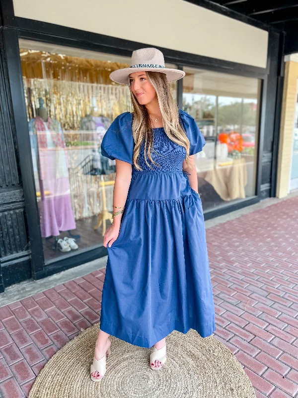Night On The Town Dress-Navy