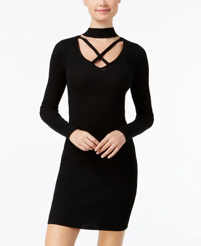 Juniors' Ribbed Gigi Crisscross Dress