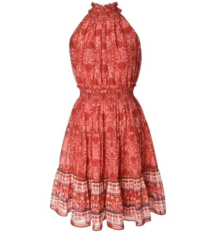 Taylor Womens Printed Mock Neck Dress