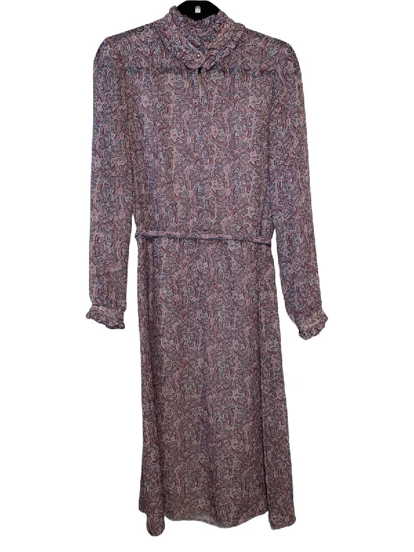 Vintage 1980s Malouf of Dallas Paisley Dress