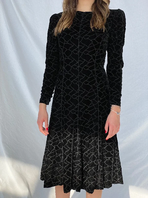 Vintage 80s/90s Emanuel Ungaro Velvet Dress