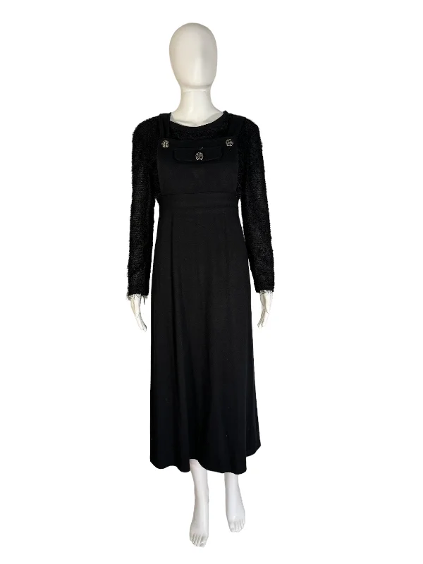 Vintage Faux Mohair Dress by Karloza Made In Italy Coverall Dress