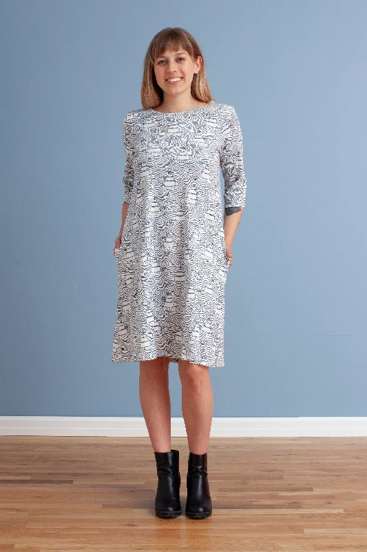 Women's Helsinki Dress - High Seas Navy