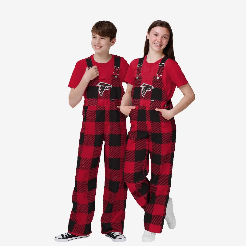 Atlanta Falcons Youth Plaid Bib Overalls Pastel Color Overalls