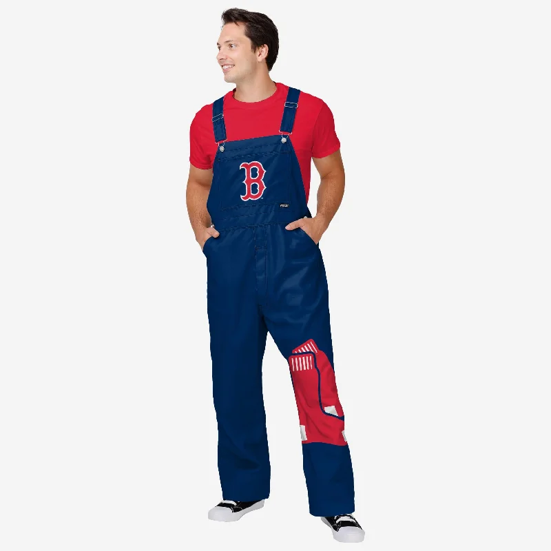 Boston Red Sox Mens Big Logo Bib Overalls Tapered Leg Overalls