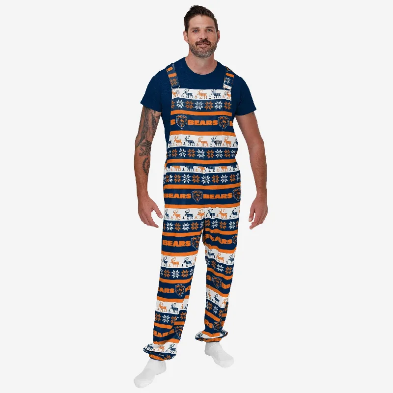 Chicago Bears Mens Ugly Home Gating Bib Overalls Laid-Back Lounge Overalls