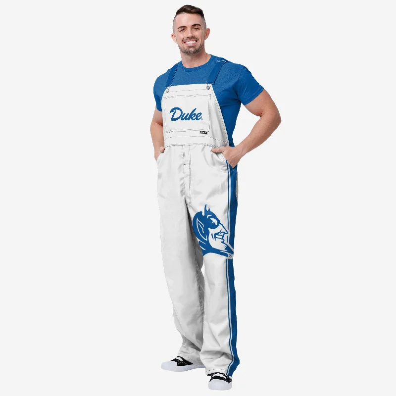 Duke Blue Devils Mens Big Logo Bib Overalls Soft Corduroy Jumpsuit