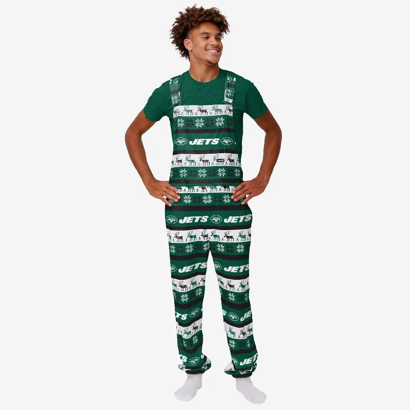 New York Jets Mens Ugly Home Gating Bib Overalls Street Style Jumpsuit