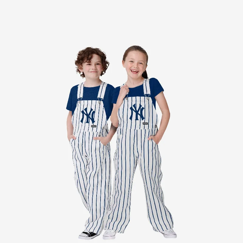 New York Yankees Youth Pinstripe Bib Overalls Lightweight Summer Overalls