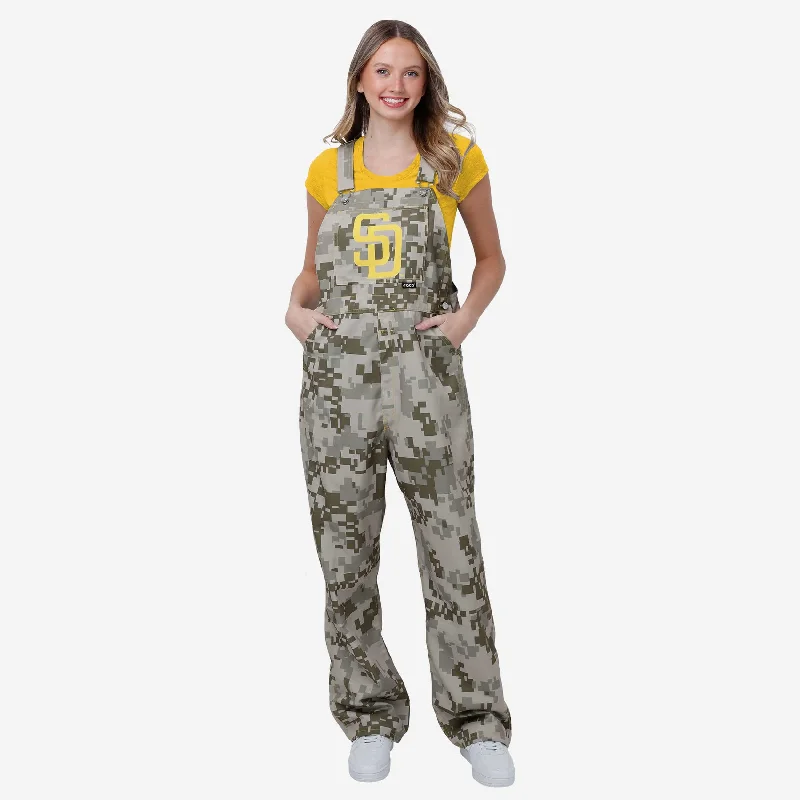 San Diego Padres Womens Digital Camo Thematic Bib Overalls Pastel Color Overalls