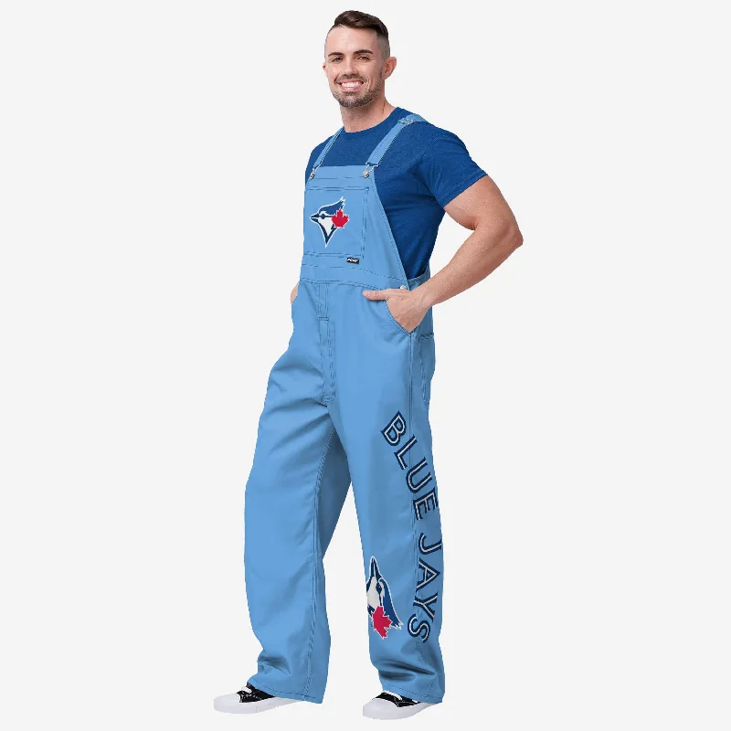 Toronto Blue Jays Mens Big Logo Bib Overalls Oversized Casual Overalls