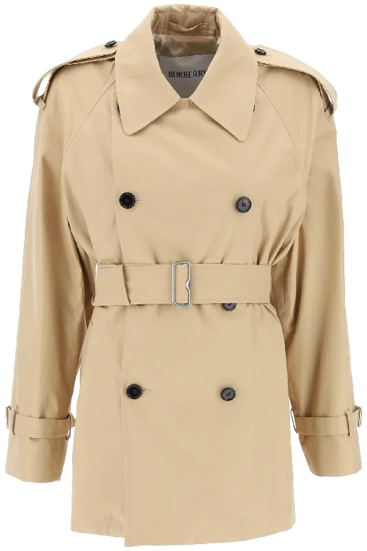 Double-breasted Midi Trench Coat  - Beige Elegant Trench Coat for Fall