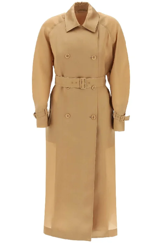 Double-breasted 'sacco' Trench  - Beige Classic Single-Breasted Trench