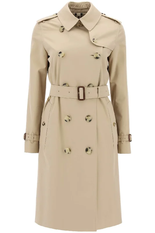 Mid-length Kensington Heritage Trench Coat  - Beige Comfortable Casual Wool Trench