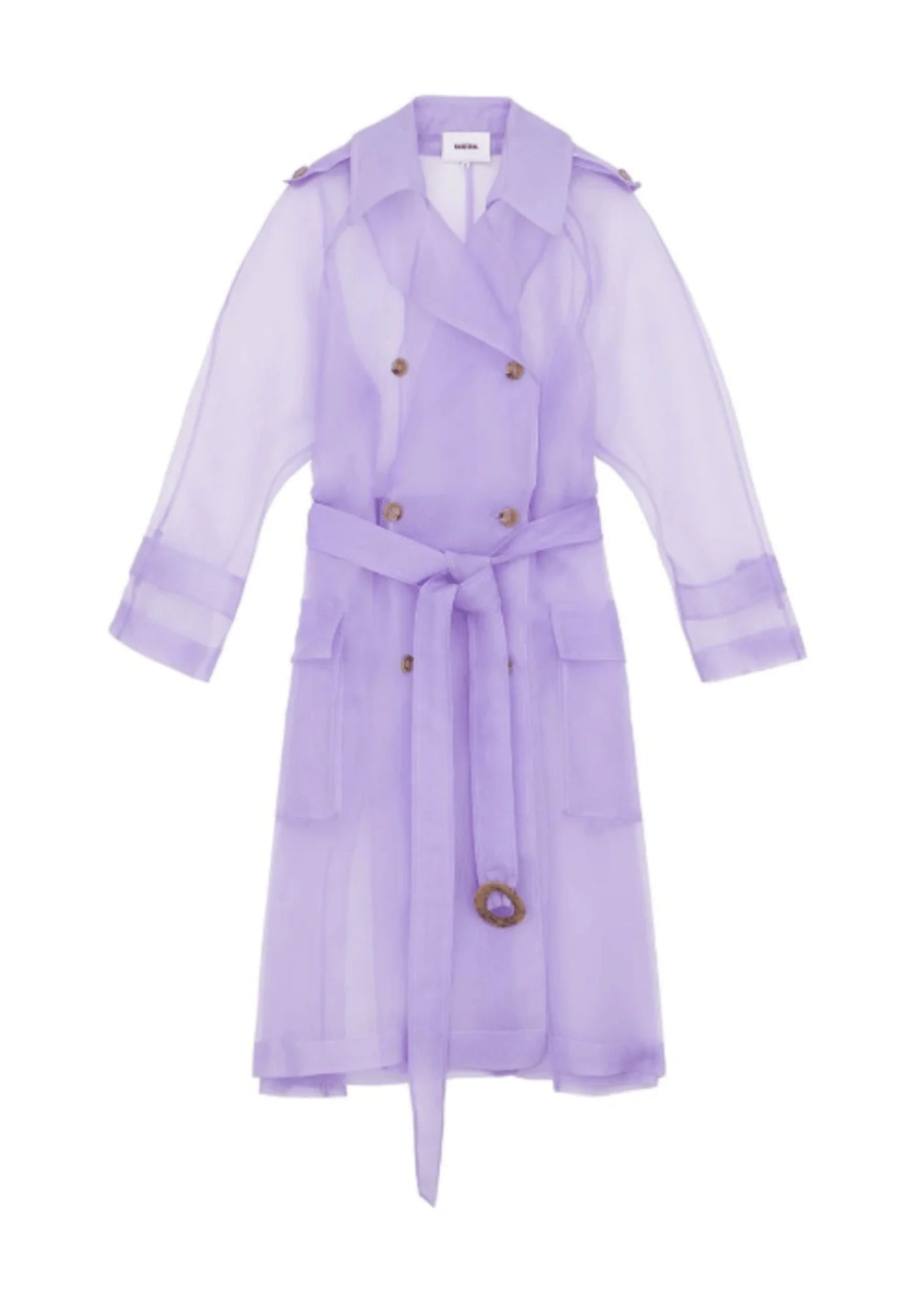 LILA LONG TRENCH COAT Trendy Double-Breasted Trench