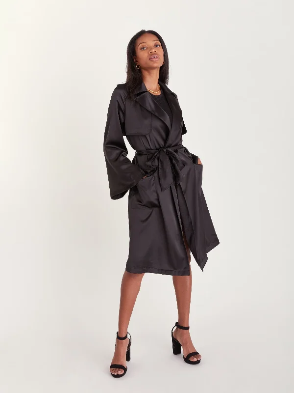 Aubrey Trench Coat Stylish Belted Trench Design