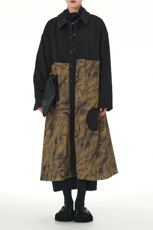 Mocha Ash Trench Coat Dress Classic Belted Cotton Trench