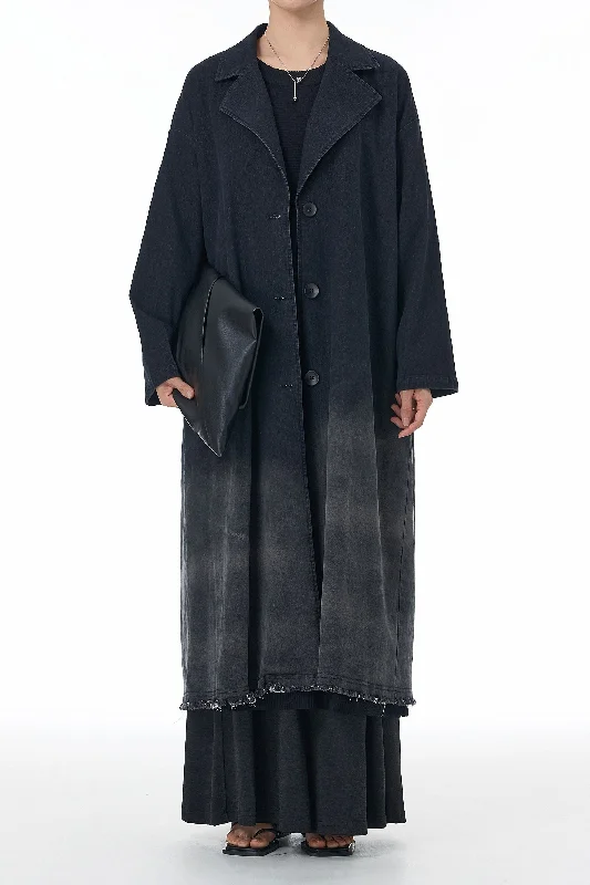 Carbon Drift Trench Coat Trendy Oversized Trench Coat