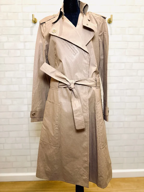 CHANEL leather trench coat NWT/ M-EU40 Comfortable Belted Wool Trench