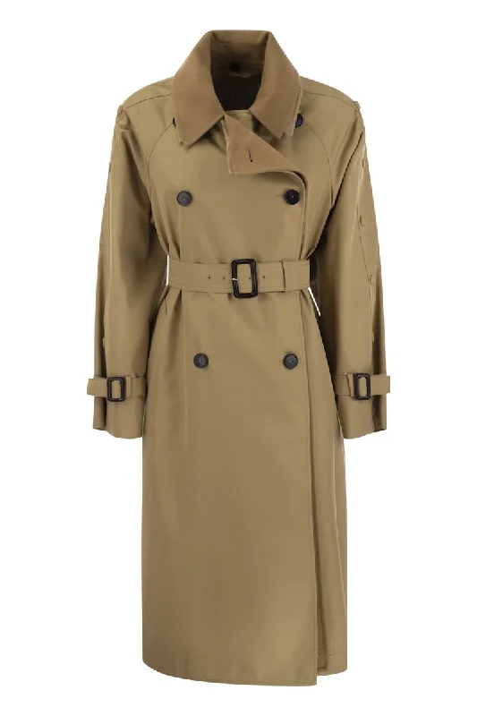 DAPHNE - Drip-proof cotton trench coat with belt Warm Waterproof Trench Coat