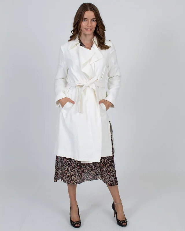 "Ealdyn" Trench Coat Fashionable Tartan Trench Coat