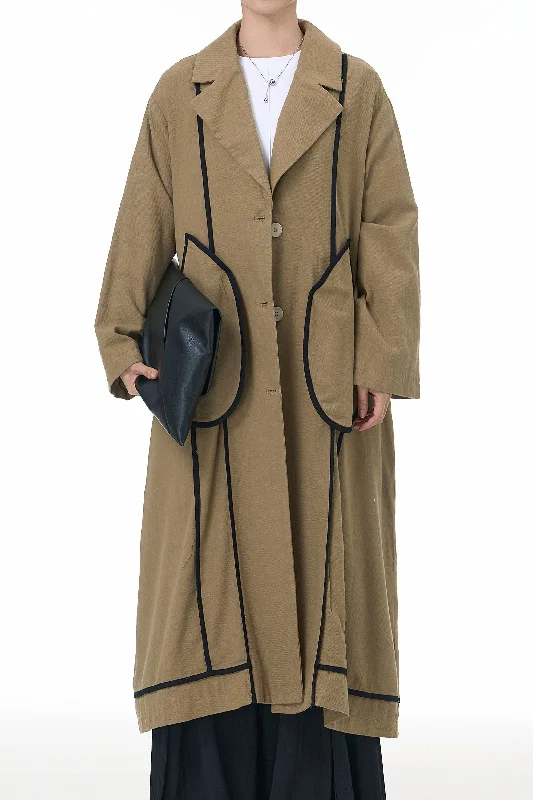 Flap And Flow Beige Trench Coat Classic Beige Trench Coat