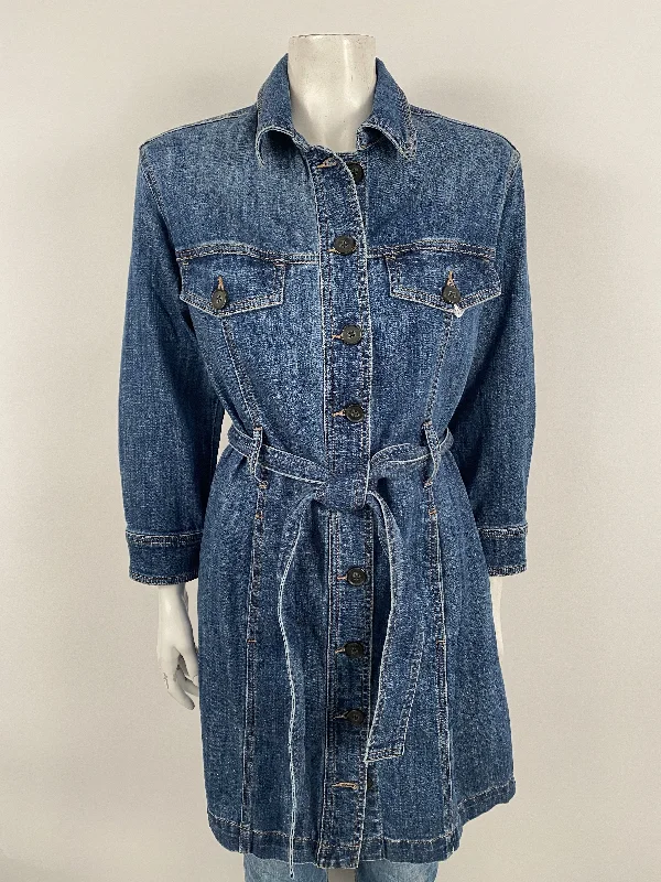 in the denim trenches Trendy Wide-Cuff Trench Coat