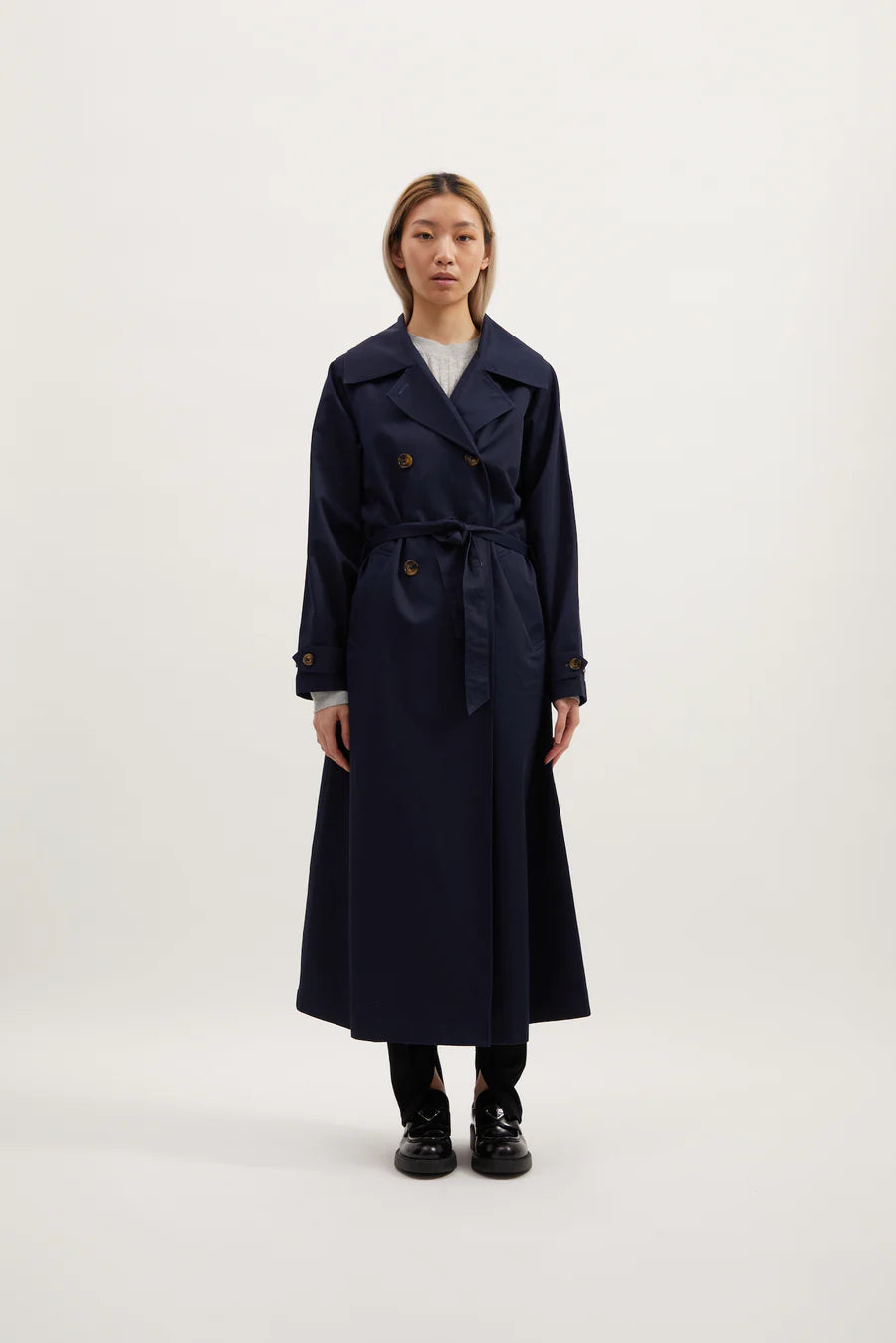 Jones Trench - Ink Classic Beige Trench Coat
