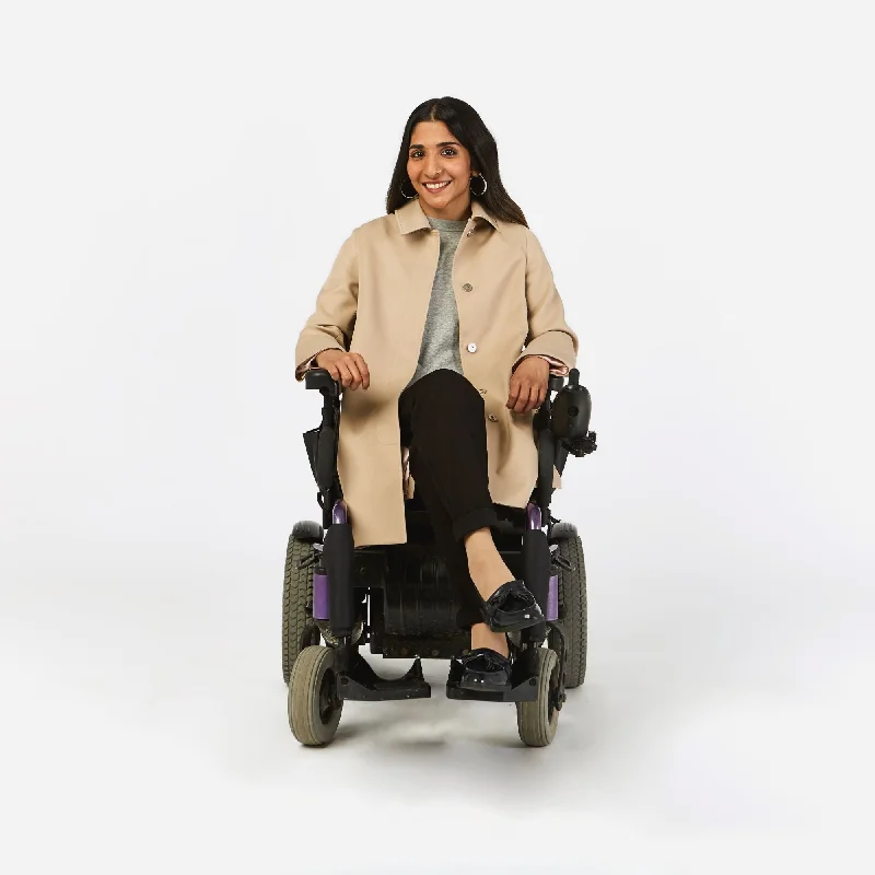 Women's Junction Trenchcoat in a Wheelchair Cut with Magnetic Closures Sophisticated Long Trench Jacket Women's Junction Trenchcoat in a Wheelchair Cut with Magnetic Closures Sophisticated Long Trench Jacket