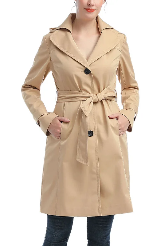 Kimi + Kai Women's "Adel" Waterproof Hooded Trench Coat Fashionable Short Trench Jacket Kimi + Kai Women's "Adel" Waterproof Hooded Trench Coat Fashionable Short Trench Jacket