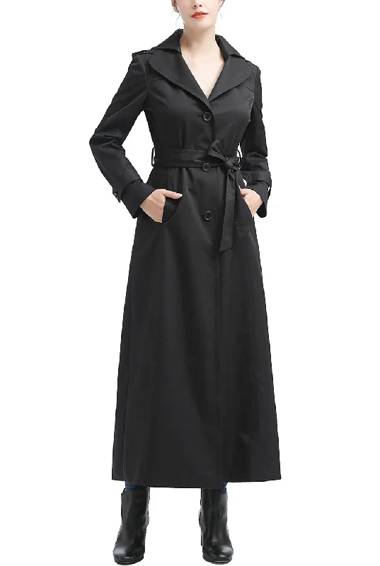 Kimi + Kai Women's "Alena" Waterproof Hooded Long Trench Coat Elegant Fitted Trench Coat Kimi + Kai Women's "Alena" Waterproof Hooded Long Trench Coat Elegant Fitted Trench Coat