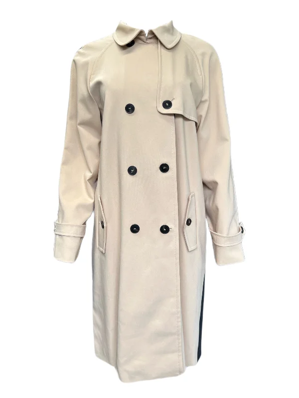 Marella By Max Mara Women's Camel Agiato Double Breasted Trenchcoat Size 14 Comfortable Long Wool Trench