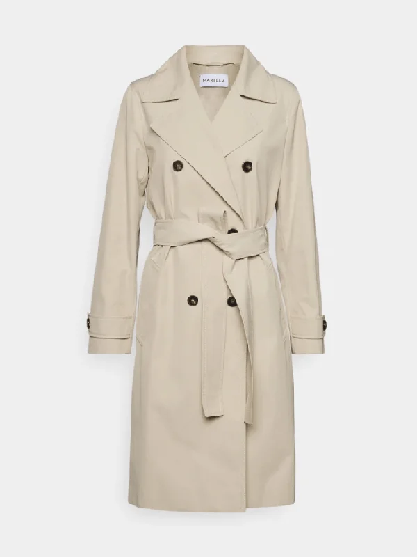 Marella SIESTA Beige Trenchcoat 2330210831 001 Stylish Hooded Trench Coat