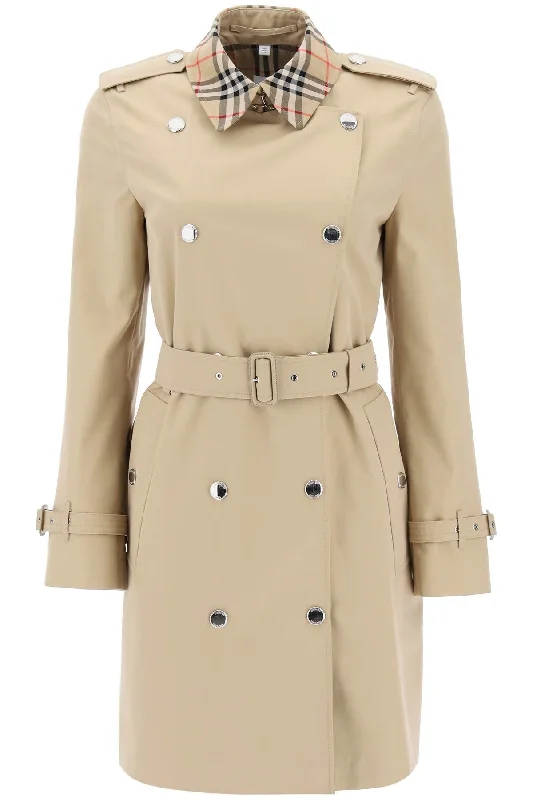 BURBERRY montrose double-breasted trench coat Comfortable Belted Wool Trench