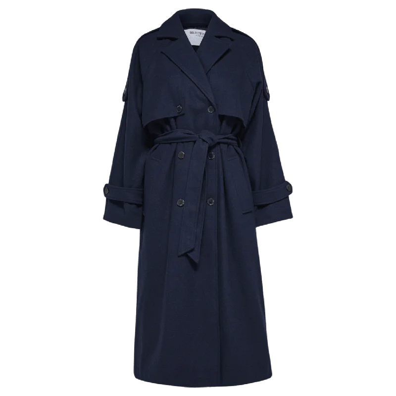 Selected Femme Nala Oversized Tailored Trench Coat Classic Tailored Trench Coat