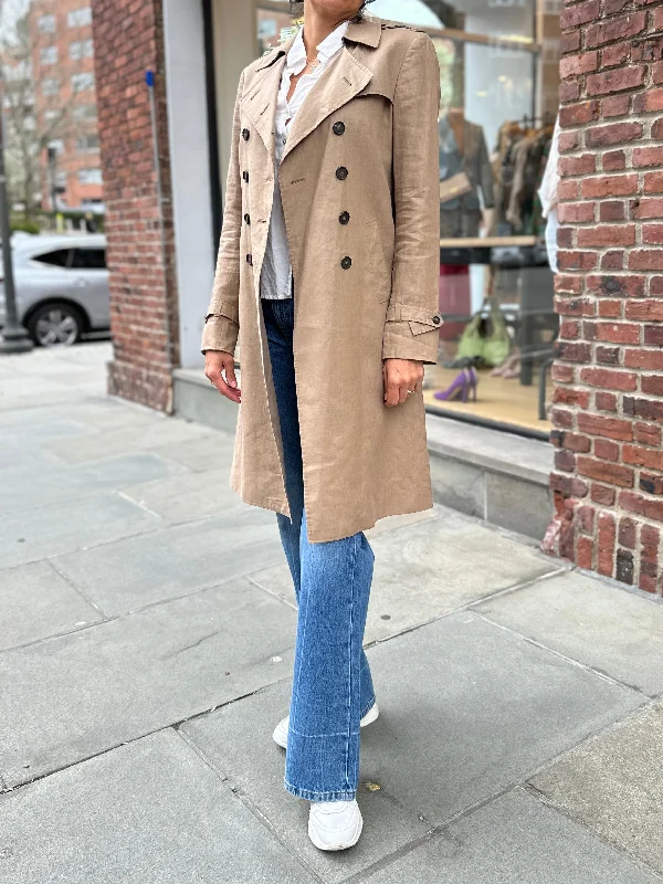 PAUW linen trench coat / S-1 Classic Single-Breasted Trench