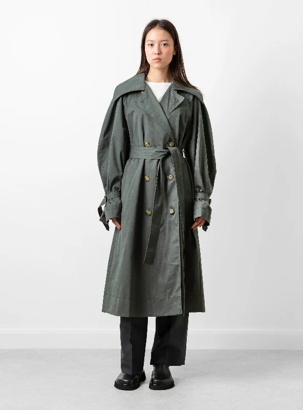 Romy Trenchcoat Charcoal Stylish Short Sleeve Trench