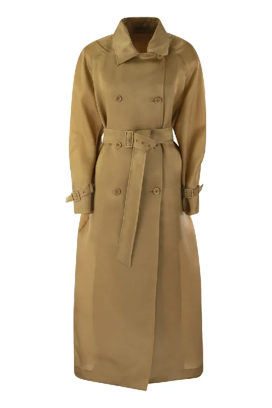 SACCO - Oversize organza trench coat Casual Oversized Trench Coat