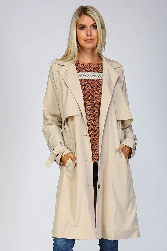 Single Breasted Trench Coat Classic Double-Breasted Trench Coat