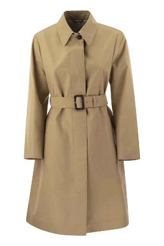 VANDA - Single-breasted trench coat in drip-proof cotton gabardine Comfortable Lightweight Trench Coat VANDA - Single-breasted trench coat in drip-proof cotton gabardine Comfortable Lightweight Trench Coat