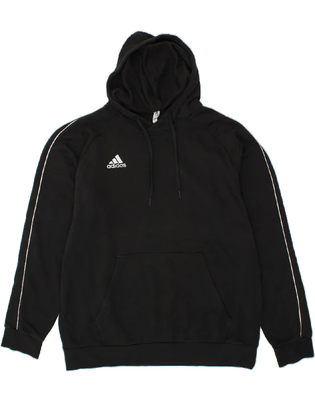 ADIDAS Mens Hoodie Jumper XL Black Cotton